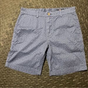 Vineyard Vines Blue Patterned Flat Front Shorts
